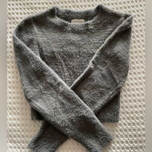 Urban Outfitters Gray Cropped Sweater